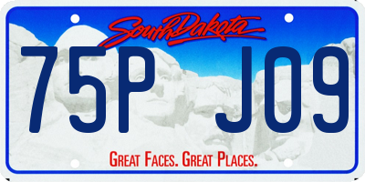 SD license plate 75PJ09
