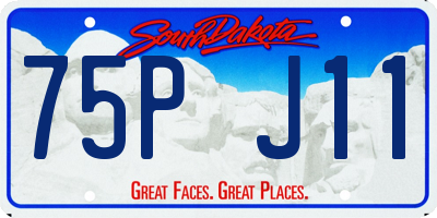 SD license plate 75PJ11