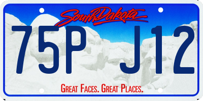 SD license plate 75PJ12