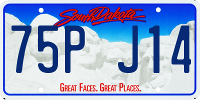SD license plate 75PJ14