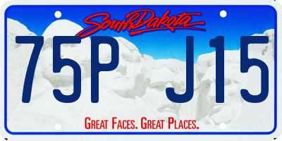 SD license plate 75PJ15