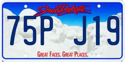SD license plate 75PJ19