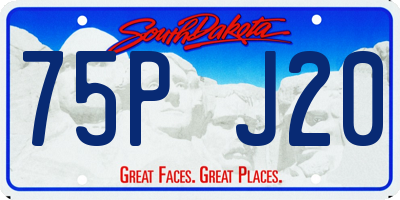 SD license plate 75PJ20