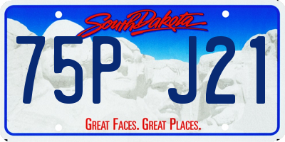 SD license plate 75PJ21