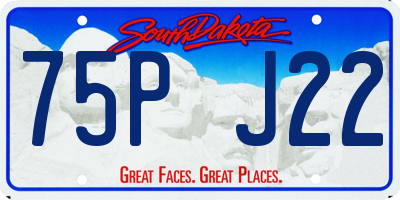 SD license plate 75PJ22