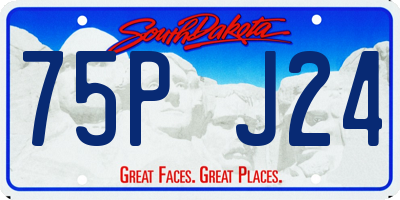 SD license plate 75PJ24