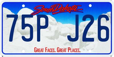 SD license plate 75PJ26