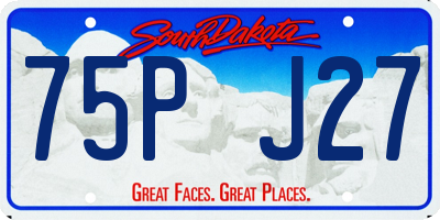 SD license plate 75PJ27