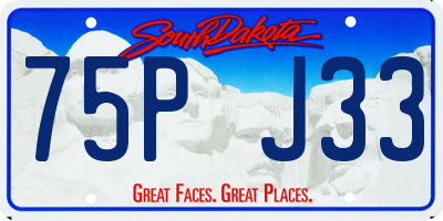 SD license plate 75PJ33