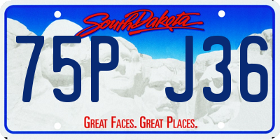 SD license plate 75PJ36