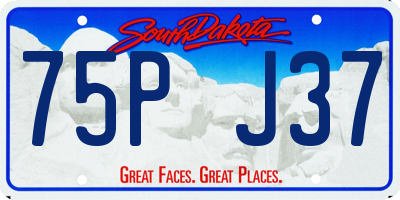 SD license plate 75PJ37