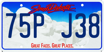 SD license plate 75PJ38