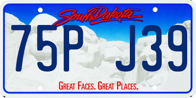 SD license plate 75PJ39