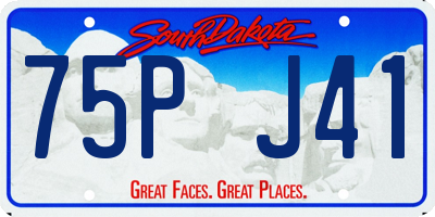 SD license plate 75PJ41