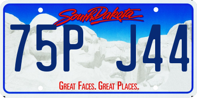 SD license plate 75PJ44
