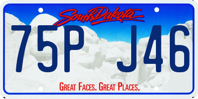 SD license plate 75PJ46