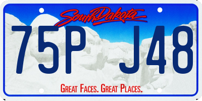 SD license plate 75PJ48