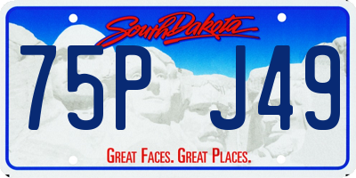SD license plate 75PJ49
