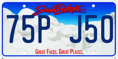 SD license plate 75PJ50