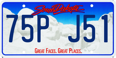 SD license plate 75PJ51