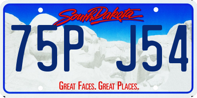 SD license plate 75PJ54