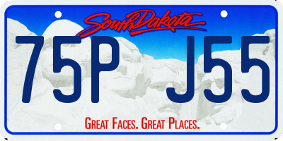 SD license plate 75PJ55