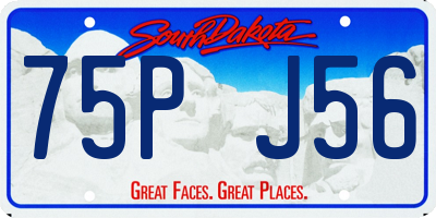 SD license plate 75PJ56