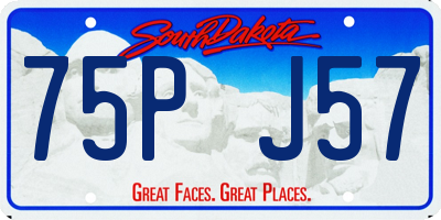 SD license plate 75PJ57