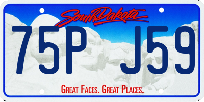 SD license plate 75PJ59