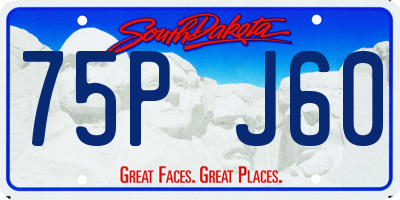 SD license plate 75PJ60