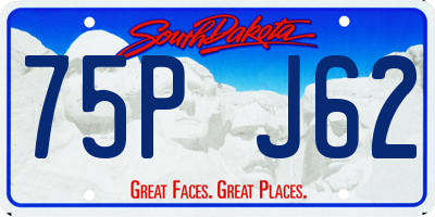 SD license plate 75PJ62