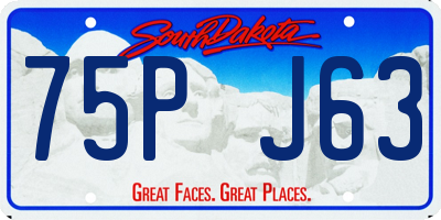 SD license plate 75PJ63