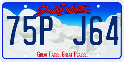 SD license plate 75PJ64