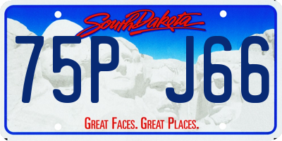 SD license plate 75PJ66