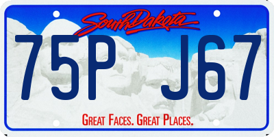 SD license plate 75PJ67