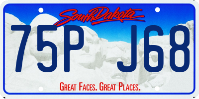 SD license plate 75PJ68