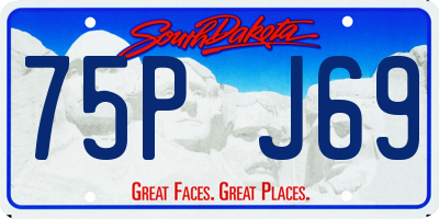 SD license plate 75PJ69