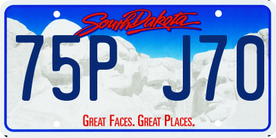 SD license plate 75PJ70