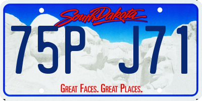 SD license plate 75PJ71