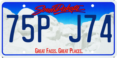 SD license plate 75PJ74
