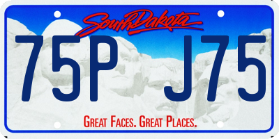 SD license plate 75PJ75