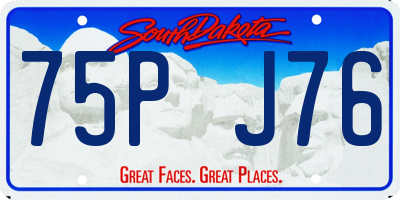 SD license plate 75PJ76