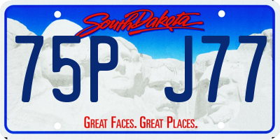 SD license plate 75PJ77