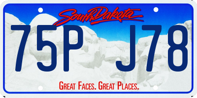 SD license plate 75PJ78