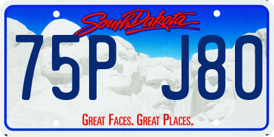 SD license plate 75PJ80