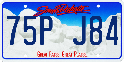 SD license plate 75PJ84