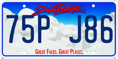 SD license plate 75PJ86