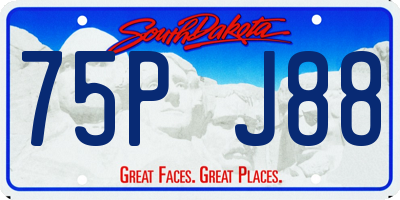 SD license plate 75PJ88