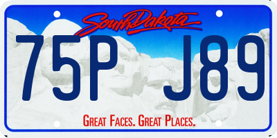SD license plate 75PJ89