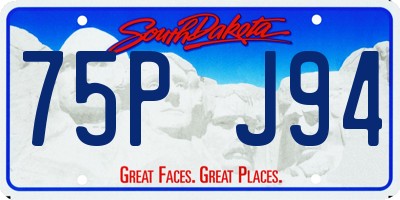 SD license plate 75PJ94